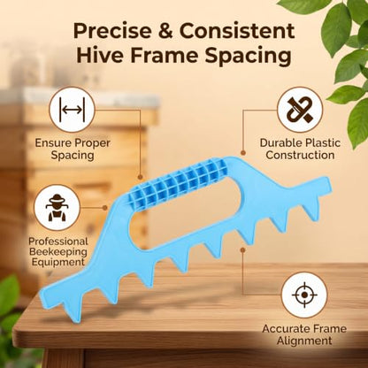 Haofy Frame Spacer Bee Frame Spacing Tool Beekeeping Accessories, Plastic Frame Spacer for Beekeeping Supplies, Keep Proper Spacing Between Frames (Blue 7 Frames) - color: Blue 7 Frames