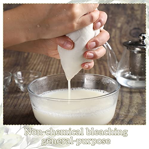 Boao 50 Pcs Cheese Cloth Tea Bags 6 x 8 inch for Straining Reusable Tea Filter Loose Empty Soup Spice Bags for Cooking Cold Brew Coffee Muslin Strainer