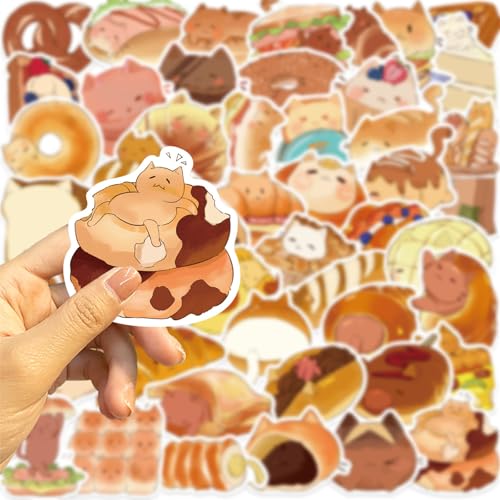 50PCS Kawaii Stickers Animal Food Word Cute Vinyl Sticker Decals Waterproof Aesthetic for Wall Laptop Bike Car Bumper Helmet Water Bottle for Kids Girls Aesthetic Stickers (Colourful-3) - color: Colourful-3