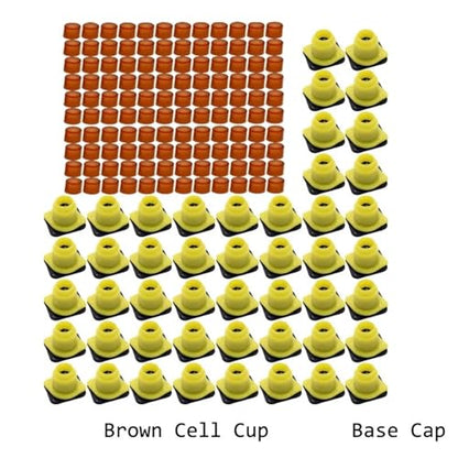 240PCS Brown Cell Cup 100PCS Larva Breeding Base Cap Tools Queen Rearing System Beekeeping Supplies Bee Farm Apiculture