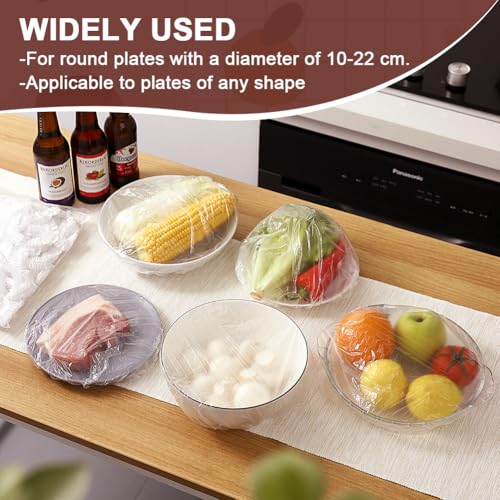 200 Pcs Fresh Keeping Bags, Reusable Elastic Food Storage Covers, Stretch Plastic Wrap Bowl Covers Preservation Bags, Elastic Storage Cover for Fruit Preservation and Food Storage