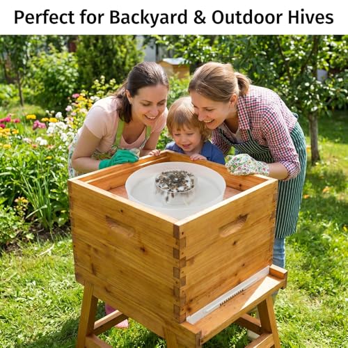 Aukbeefun 2 Pcs Rapid Round Bee Feeder White Bee Hive Top Feeder Professional Beekeeping Equipment