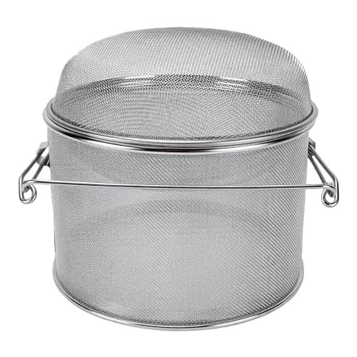 Jiawu Honey Strainer, 304 Stainless Steel Double Sieve Honey Mesh Filter with Removable Accessory for Beekeeping Harvesting Equipment