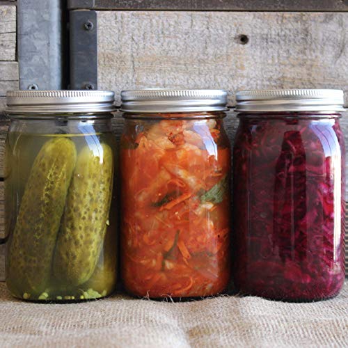 316 Stainless Steel Fermentation Lids 3 Silicone Waterless | Fermenter Airlock Lids Easy Lacto Fermenting Wide Mouth Mason Jar Canning Lids Free Recipe eBook Included - size: Lids Only