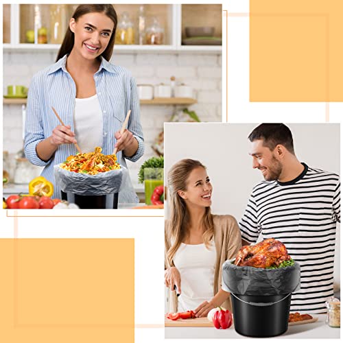 Teling 50 Pack 5 Gallon Bucket Liner Bags Clear Ice Bucket Liners Turkey Brine Disposable Marinating Container Bag for Storage Food, Leak Proof，20 x 28 Inches(3 Mil) - size: 3 Mil