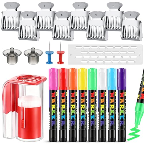 26 Pcs Queen Bee Marking Kit with Queen Bee Marking Bottles Marker Pens Catcher Cage Plastic Clips Beehive Entrance Gate Bees Cell Cups Push Pins for Beekeeping Supplies