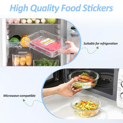 Restaurant Quality Shelf Life Food Rotation Labels Vinyl, 2” x 3” Self-Adhesive Removable Freezer Food Labels, Perfect for Reusable Containers, Easy to Remove, Food Safety Date Sticker (5 PCS) - style: 5 PCS
