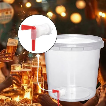 2 Pack Homebrew Bottling Spigot 5 Gallon Plastic Fermentation Faucet with Barbed Outlet for Beer Wine Making Fermenter Bucket by GWENBHMTOOL