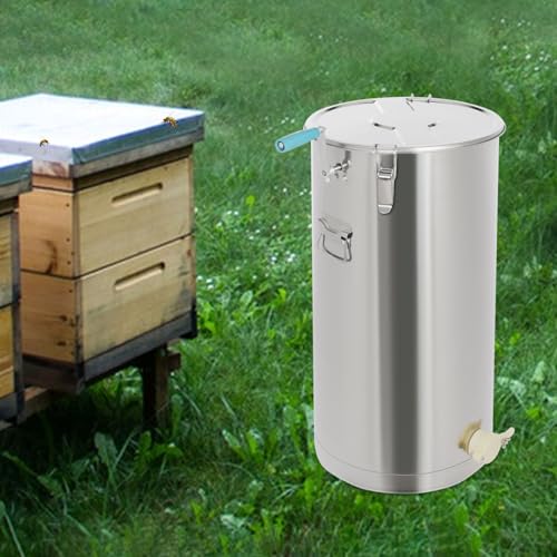 Stainless Steel Manual Honey Extractor, Household Beekeeping Machine Honey Presser Beeswax Press Tool Honey Presser Manual Beekeeping Extraction Tool for Honey Fruits Vegetables Juice (Style A) - color: Style A