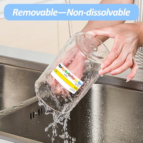2 Rolls 1000 Pcs 1 inch X 2 inch Restaurant Quality Shelf Life Food Rotation Labels, Self-Adhesive Removable for Reusable Containers, Food Safety Date Sticker, Leftover Labels - style: 1*2in-1000pc-Yellow-Black2