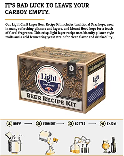 Craft A Brew Recipe Kit - Light Lager Refill - 1 Gallon - Ingredients for Home Brewing Beer - color: Light Lager