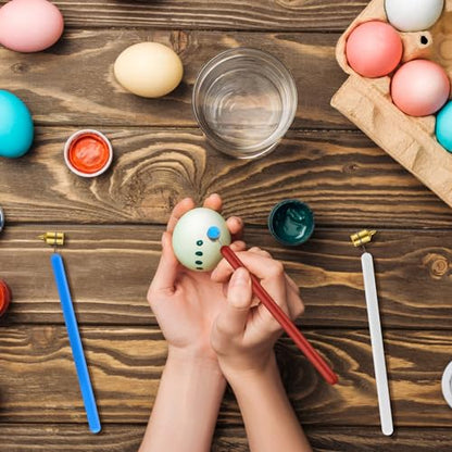 Leriton Set of 3 Pysanky Supplies Kistka Tool 0.3mm 0.4mm 0.5mm Ukrainian Easter Egg Decorating Kit Detailing Fine Brass Tip Hot Wax Pen Art Fluid Painting Pen Touch up Paint Applicator