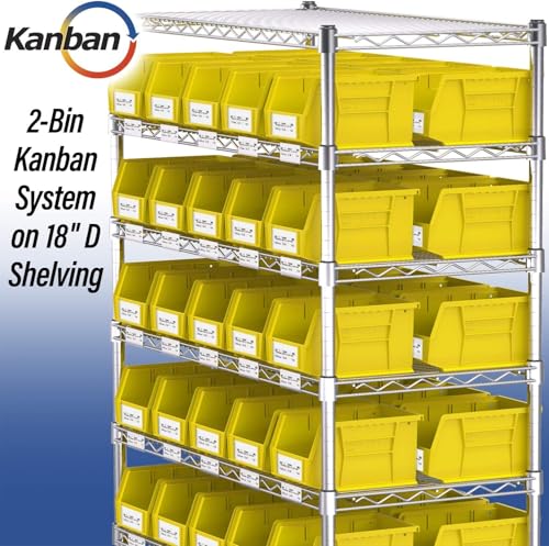 Akro-Mils 30237 AkroBins Plastic Storage Bins, Space-Saving Stackable Bins for Garage, Pantry, Craft Organization, 9" x 6" x 5", Clear, 12-Pack - color: Clear