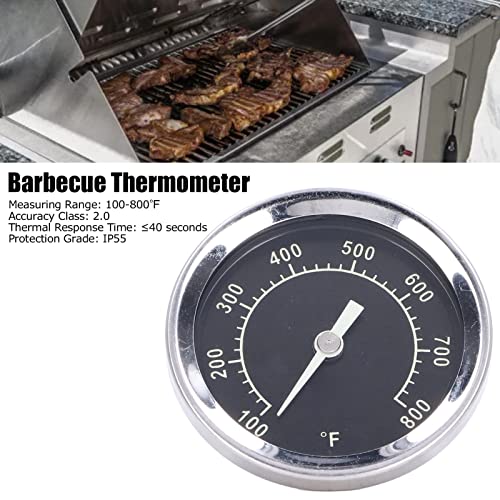 Dial Thermometer, 100‑800℉ Stainless Steel Barbecue Oven Thermometer, High Temperature Resistant, Quickly Response Pointer Type Thermometer