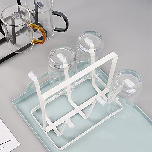 Glass Cup Drying Rack, Nordic Style Wine Glass Drying Rack, Coffee Cup Holder, Water Bottle Organizer Metal Stand, Suitable for Home, Office, Kitchen, Black - color: Black