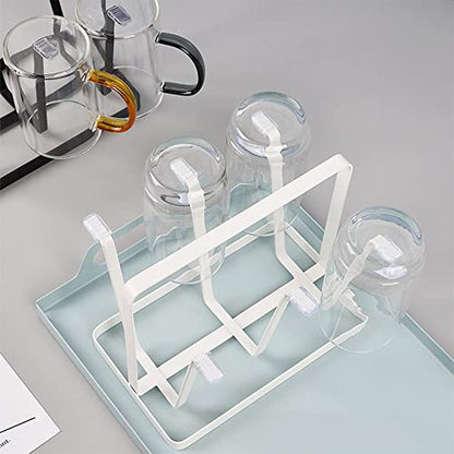 Glass Cup Drying Rack, Nordic Style Wine Glass Drying Rack, Coffee Cup Holder, Water Bottle Organizer Metal Stand, Suitable for Home, Office, Kitchen, Black - color: Black