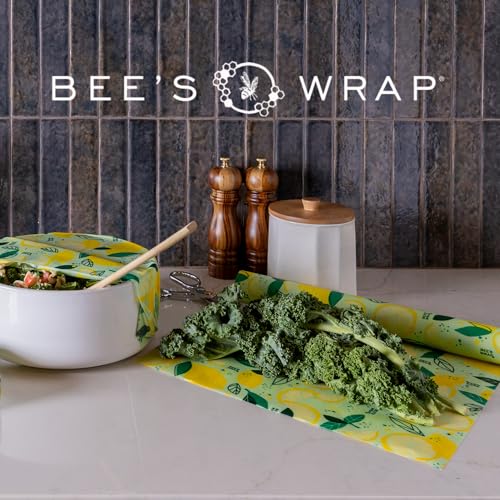 Bee's Wrap - Limited Edition - Beeswax Wraps for Food - Cut to Size 14x52" Beeswax Wrap Roll - Plastic Free Made in USA Reusable Natural Food Wrap - Fresh Squeeze Print - style: Fresh Squeeze