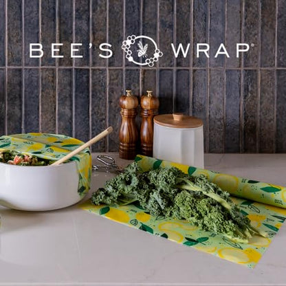 Bee's Wrap - Limited Edition - Beeswax Wraps for Food - Cut to Size 14x52" Beeswax Wrap Roll - Plastic Free Made in USA Reusable Natural Food Wrap - Fresh Squeeze Print - style: Fresh Squeeze