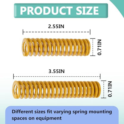 2 Pack Tension Coil Spring 0.71"x 3.5" & 0.71"x 2.5" | Replacement band saw tension spring, compatible with Jet, Delta, Rigid and most 14-inch band saw machines