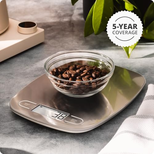 Greater Goods Food Scale – Digital Kitchen Scale, 1g Precision, Easy-Tare & Quick Conversion, Slim Compact Design, Durable & Portable | Ideal for Cooking, Baking & Meal Prep (Stainless Steel) - color: Stainless Steel