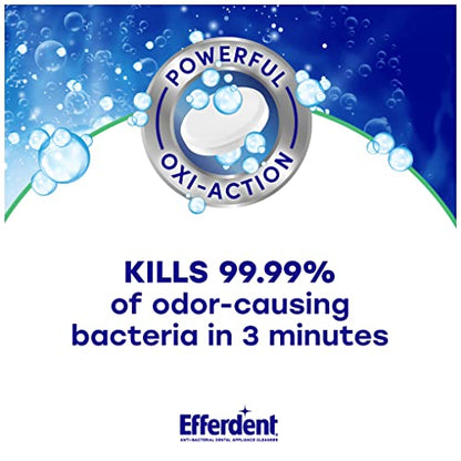 Efferdent Denture Cleaner Tablets – Dental Appliances, Aligners, Mouth Guard, and Retainer Cleaner Tablets, Minty Fresh & Clean, 126 Count - size: 126 Count (Pack of 1)