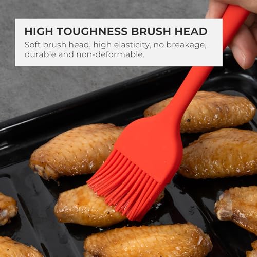 Elihome Mini Silicone Basting Pastry Brush, Cooking Brush for Oil Sauce Butter Marinades, Food Brushes for BBQ Grill Kitchen Baking, Baster Brushes Food Grade, Slate Teal Grey - color: Slate Teal Grey