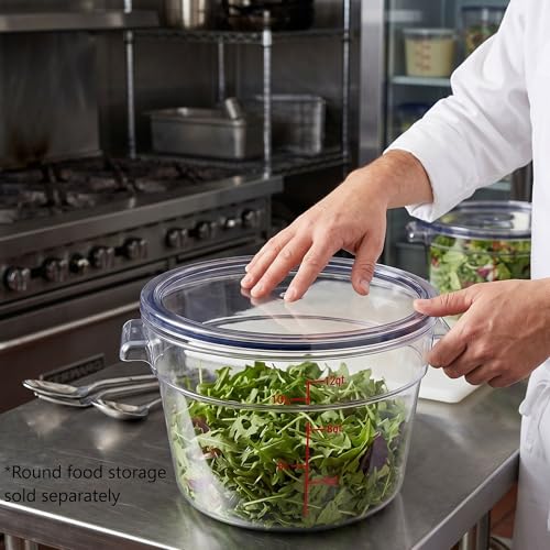 TrueCraftware- Clear Round Polycarbonate Food Storage Container Lid Fits 12 18 & 22 Qt. Round Containers Replacement Lid for Meal Prep Kitchen Pantry Commercial Restaurant Dishwasher Safe - size: Lid - Fits 12&18qt
