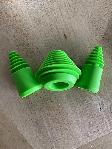Green Piece® three Silicone Green Cleaning plugs + stoppers Preserver Cap Airtight Bottle Plug Odor Proofing Glass, Plastic and Silicon Pieces - style: 3 Green Plugs