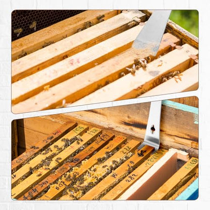 3PCS Pry Bar Scraper, Stainless Steel Bee Hive Tool Small Flat Pry Bar Beekeeping Hive Scraper, Mini Pry Bar Tool Metal Crowbar Nail Trim Puller Removal Hand Tool for Beekeeper Beekeeping Equipment