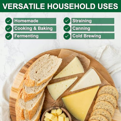2 Pcs Cheese Cloths, Grade 100, 36x36Inch,100% Unbleached Cotton Cheesecloth for Straining, Reusable with 4 Hemmed Edges,Ultra-Fine Mesh Cloth, Muslin Cheese Cloth for Cooking,Crafts - 9 Sq.Ft