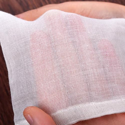 RONYOUNG 60PCS 3”X4” Reusable Drawstring Cotton Tea Bags - Cheesecloth Bags for Straining, Muslin Bags, Sachet Bags, Soup Bags, Coffee Tea Bone Broth Brew Bags