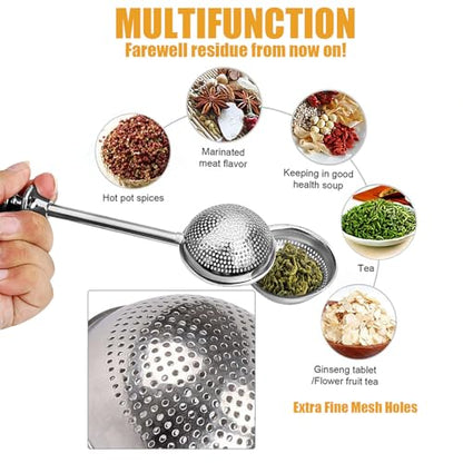 2pack Tea Ball, tea infuser for loose leaf tea, tea strainers for loose tea, stainless steel tea strainer, loose leaf tea steeper, easy clean, tea fine mesh strainer reusable - color: primary color