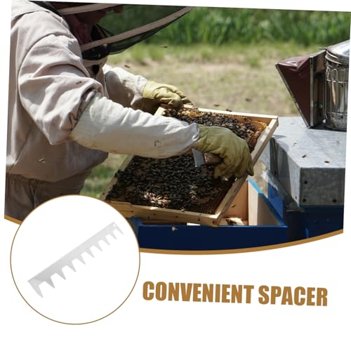 Abaodam Deck Spacer Tool for Beekeeping Beehive Frame Spacer Sturdy Stainless Steel Tool