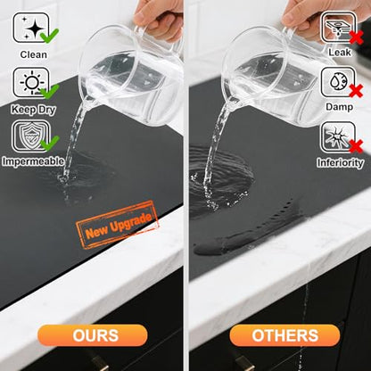 Dish Drying Mats for Kitchen Counter, Waterproof Coffee Mat for Countertop, Under Sink Mats, Coffee Bar Mat Accessories - size: 12" x 19"