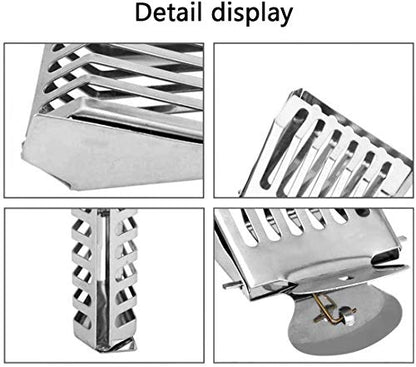 Together-life 10-Pack Stainless Steel Queen Bee Clips Cage Catcher for Beekeeping, Safe Queen Bee Handling Tool, Professional Beekeeper Equipment Supplies