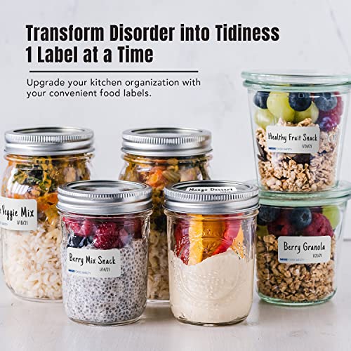 Dissolvable Food Labels, Blank, 1x2 in, 500/Roll, Canning Mason Jar Labels - size: 1x2"