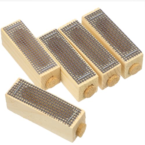 Queen Cages for Bees : 5pcs Wooden Queen Cages, Mini Beekeeping Protector Cage, Breathable Beekeeping Supplies Equipment with Metal Mesh and Corks for Bee Rearing and Beehive