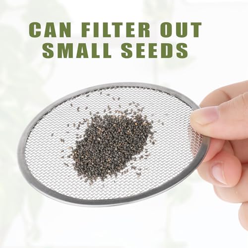 10 Pack Stainless Steel Screen Filter Strainer Lid for 86mm Wide Mouth Mason Jar, Sprouting Lids, Mason Jar Sprouting Lids, Regular Mouth Mesh Bean Sprout Sieve Lids for Bean, Alfalfa, Broccoli