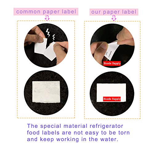 Hcode 2 x 3'' Self-Adhesive Removable Freezer Food Labels- Easy Clean Leaves No Residue- Cooler Food Storage Freezer Stickers Plastic Paper Perfect for Reusable Containers 2 Roll - size: 2*3 fill in-2 roll