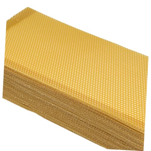 10Pcs Natural Beeswax Sheets Beekeeping Supplies Honeycomb Wax Foundation for Beehive Frames Apiary Equipment 16.33X7.67In