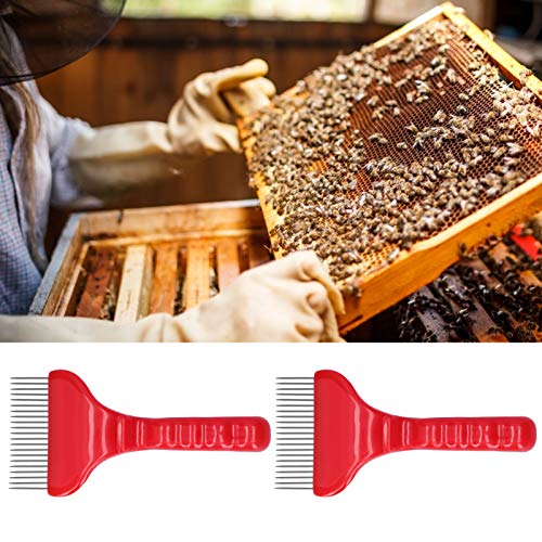 Beekeeping Uncapping Fork, Stainless Steel Honey Tool, 21 Tin with Plastic Handle, Bee Uncapping Fork, Honey Decapping Fork, Beehive Uncapping Tool