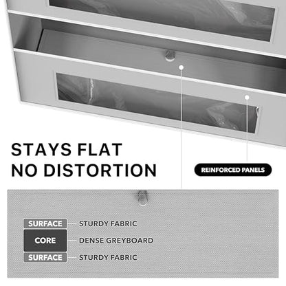 Simple Houseware Large Heavy Duty Over the Door Organizer with 5 Clear Window Pockets, 45 lbs Capacity for Pantry, Closet, Bathroom, Gray - size: 5 Pockets