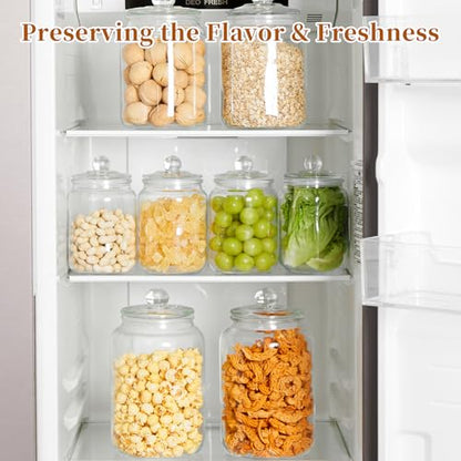 Glass Jars with Airtight Lid Set of 4, Food Jars 34 oz, Pickle Jars, Canning Jars, Glass Containers, Suitable for Kitchen, Pickles, Flour, Grains, Pasta, Sugar, Herbs, Coffee - color: 1 Litre（Set of 4）