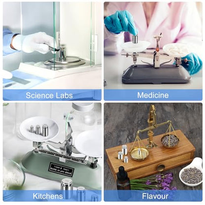 QP 500g Calibration Weights, OIML M1 High Precision Gram Weights, Stainless Steel Scale Calibration Weight for Digital Scale, Weight Scale, balance Scale, Chrome Finish Scale Weights with Storage Case - size: 500g