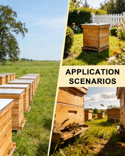 vensovo Beehive Screened Bottom Board for 10 Frame Langstroth Hives — Beeswax-Coated Base with Solid Wood Frame, Ventilation & Moisture Control (22 x 16 x 2.6 Inch)