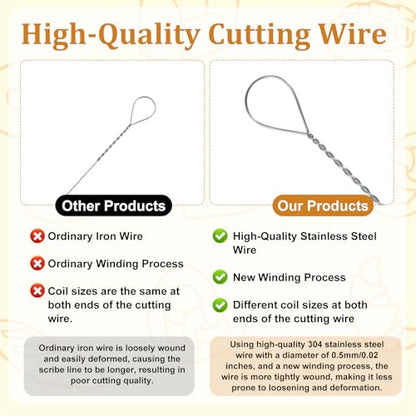 8Pcs Cheese Slicer Wire, 5.5in Stainless Steel Cheese Wire Replacement, Butter Slicing Board Cutter Wires for Kitchen