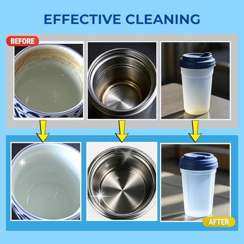 flowcheer Bottle Cleaning Tablets 36-Pack | Powerful & Odor-Control Formula | Deep Cleaner for Stainless Steel, Glass, Thermos, Tumblers, Hydration Bladders | Ideal for Daily Household & Outdoor Gear