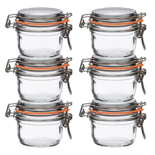 Le Parfait Super Terrine 125mL (4oz) Zero Waste Eco-Friendly Glass Storage Jars with Lids, Airtight, Oven & Freezer Safe, BPA-Free, Food Storage & Preserving, Made in France, 6PK - color: 125ml (Set/6)