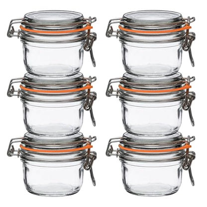 Le Parfait Super Terrine 125mL (4oz) Zero Waste Eco-Friendly Glass Storage Jars with Lids, Airtight, Oven & Freezer Safe, BPA-Free, Food Storage & Preserving, Made in France, 6PK - color: 125ml (Set/6)