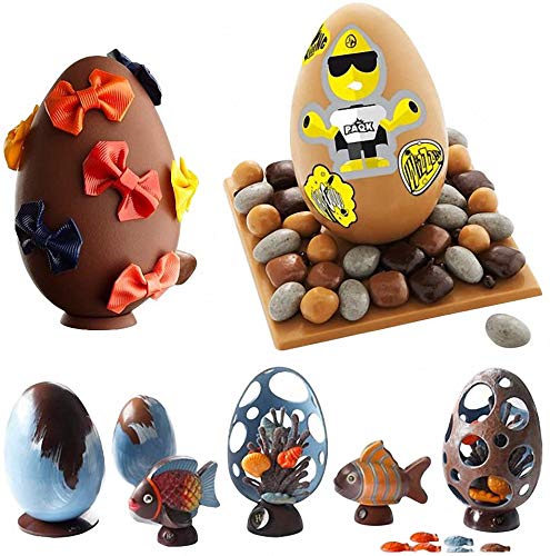 OCPO KITCHEN Easter Egg Silicone Mold for Baking Chocolate Easter Eggs, Mousse Cake, Jello, CheeseCake, Ice Cream, Dessert, Cake Decoration Mold (8-Cavity) - style: Egg (8-Cavity)
